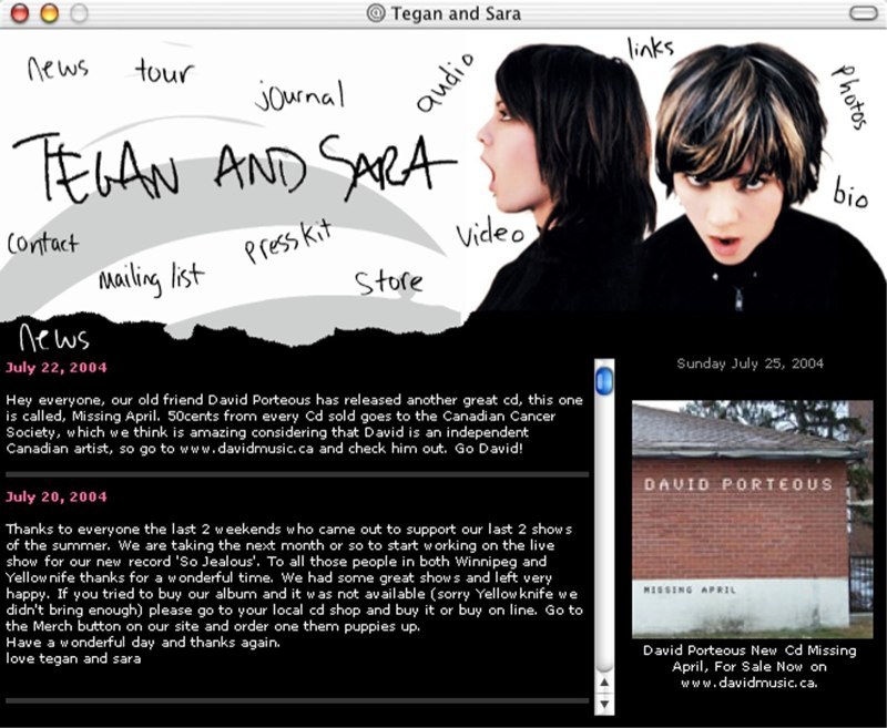 Feature on TeganAndSara.com