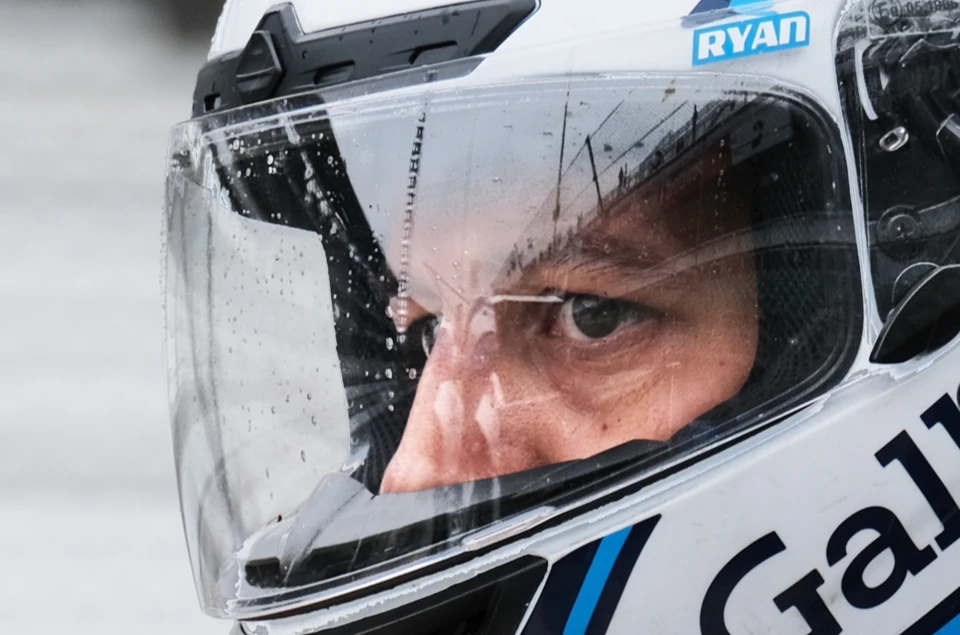 Ryan behind the visor