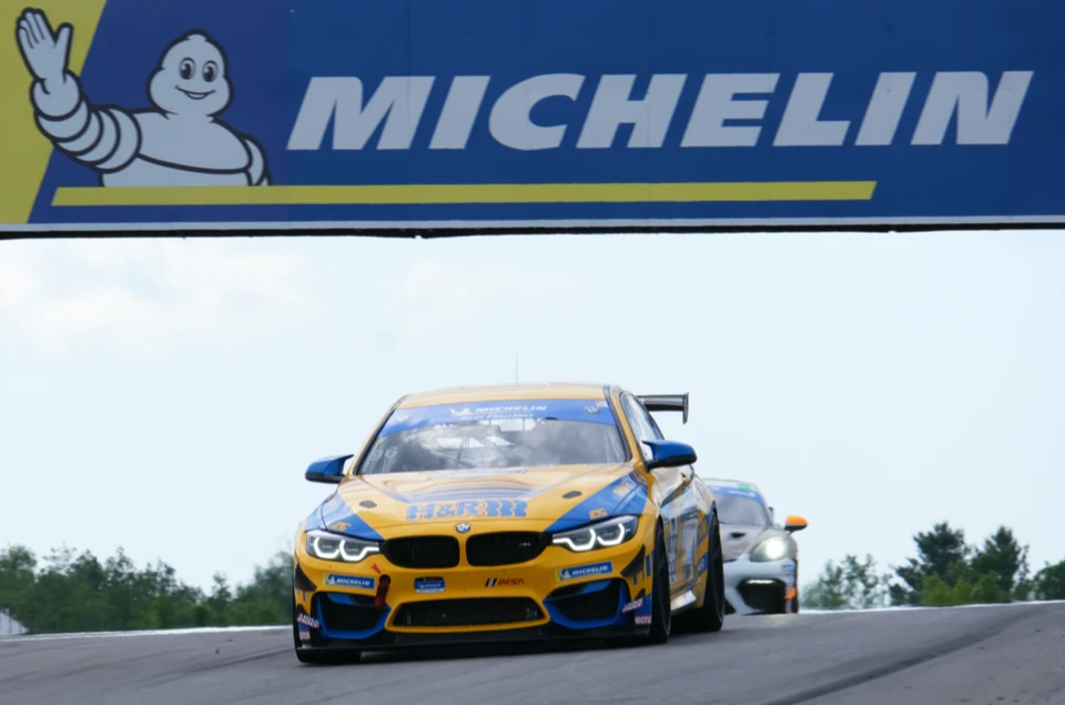 BMW M4 under the Michelin bridge