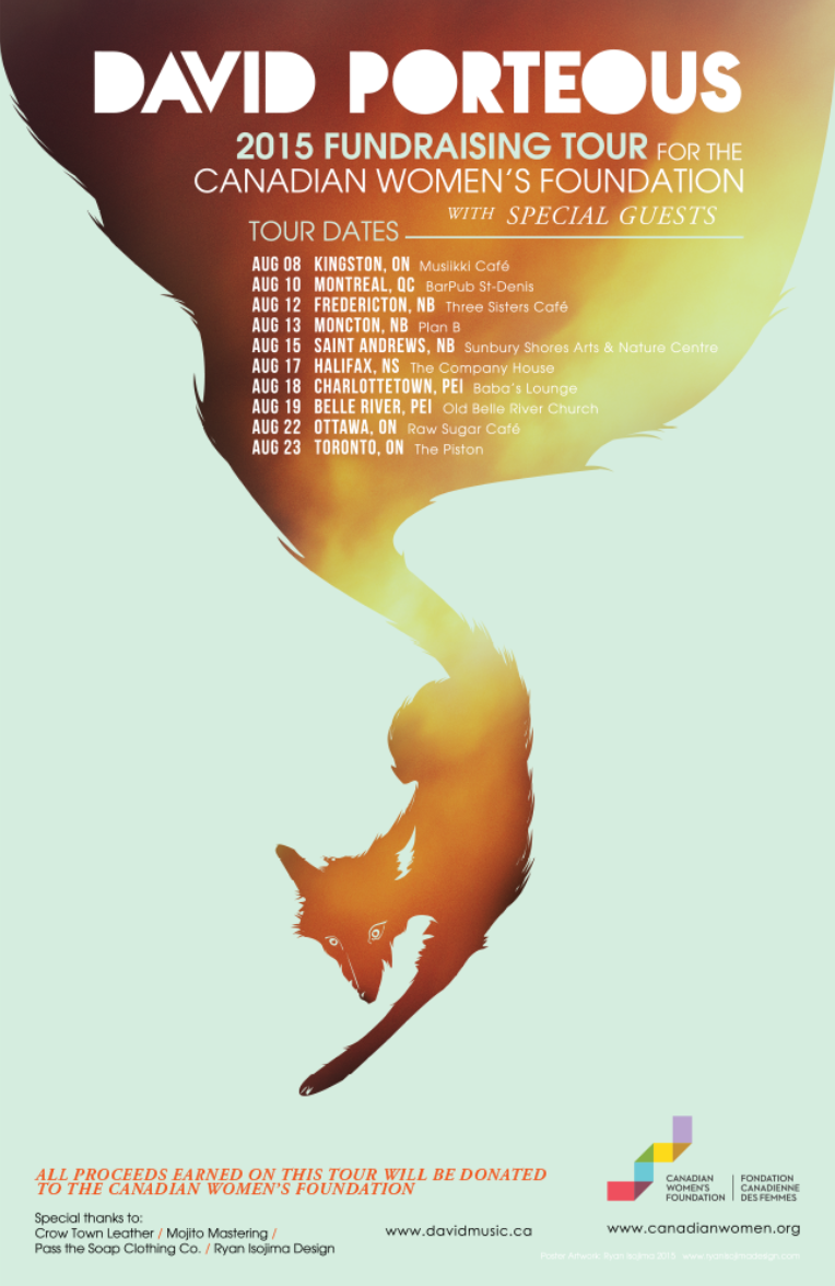 2015 Canadian Women's Foundation fundraising tour poster